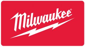 The logo for Milwaukee M18 power tools in red.