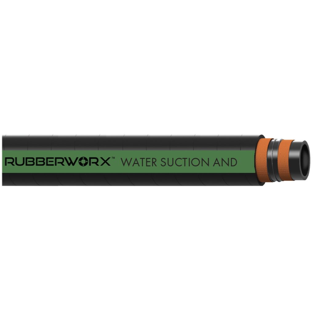 Industrial Water Suction Hose Heavy Duty EPDM Rubber w/ Steel Helix